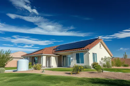 Schéma détaillant le fonctionnement d'un système solaire thermique pour la production d'ECS.