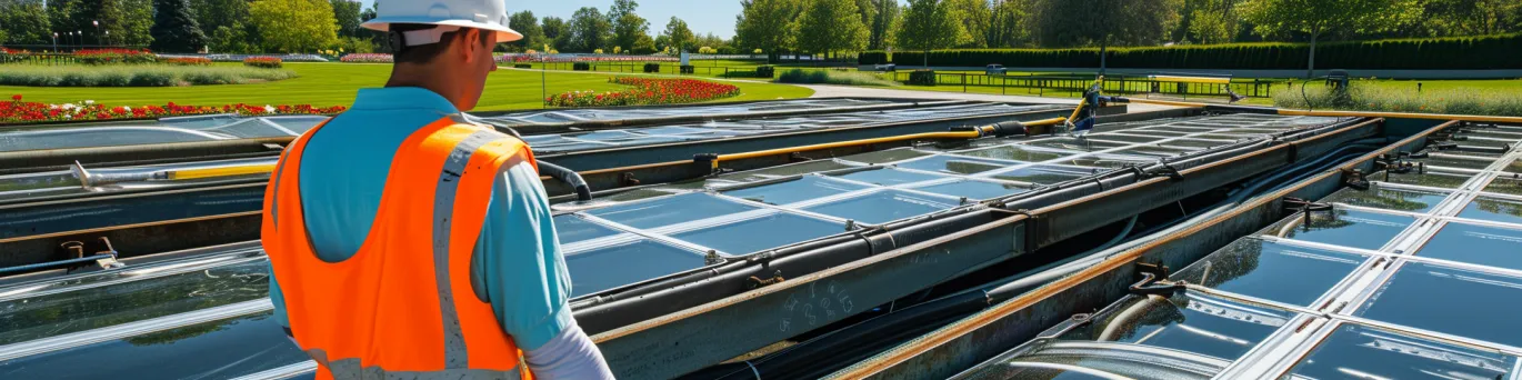 Nettoyage des panneaux solaires à tubes sous vide pour une meilleure performance et durabilité.